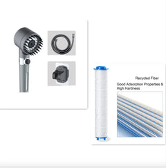 3-Mode High-Pressure Shower Head with Portable Filter