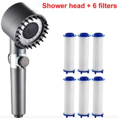 3-Mode High-Pressure Shower Head with Portable Filter